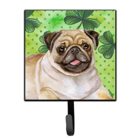 Carolines Treasures Fawn Pug St Patricks Leash or Key Holder BB9892SH4